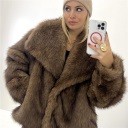 pelliccia foderata wrap